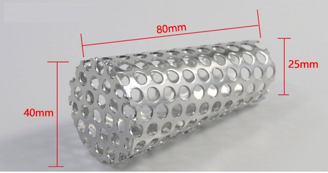 DYSkunbao Interpoliertes Filtersieb aus Edelstahl 304 für weißes PVC-Rohr, Silber/Weiß, Durchmesser: 40 mm - Bild 1