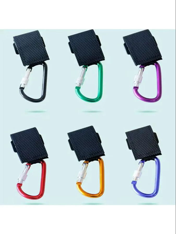 2 Stück universelle Kinderwagen-Haken für Taschen, rutschfeste Clip-Haken in Grün und Schwarz - Bild 4
