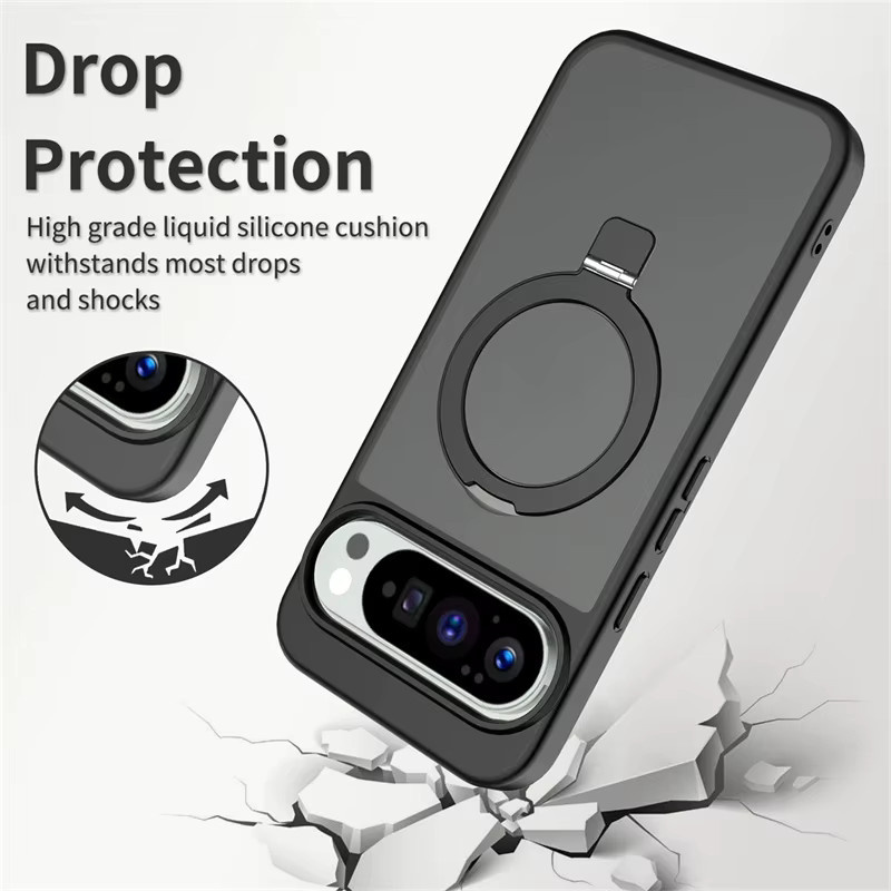 Magnetische kabellose Schutzhülle mit MagSafe-Ringhalterung für Google Pixel 9, 9 Pro, 10, 10 Pro XL und 10A in Pink oder Schwarz - Bild 4