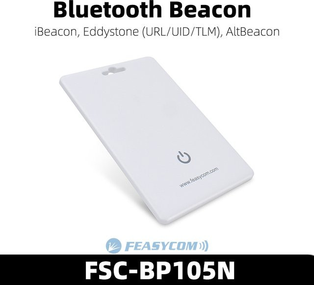 FEASYCOM Bluetooth Beacon Card mit NFC und BLE 5.1 iBeacon Technologie in Weiß - Bild 1
