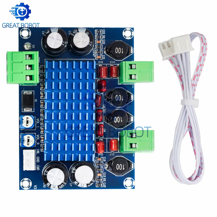 Baishundianzi BS High Power Digital HIFI Verstärker Modul XH M572 TPA3116D2 mit 2x120W Leistung in Blau - Bild 2