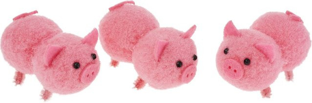 VBS Chenille-Schwein in Pink als Tischdekoration - Bild 1