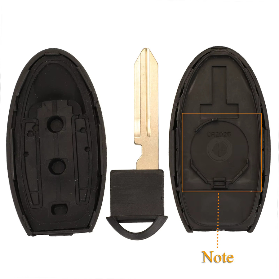 Jingyuqin Remote Key Shell Cover Case für Infiniti G25 G35 G37 Q60 FX35 FX37 QX70 FX50 Smart Key in Schwarz - Bild 3