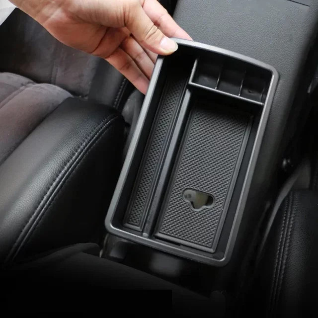 A Little Change Armlehnen-Organizer mit zentralem Aufbewahrungsfach für Audi A3 8V 2013-2019, Schwarz - Bild 1