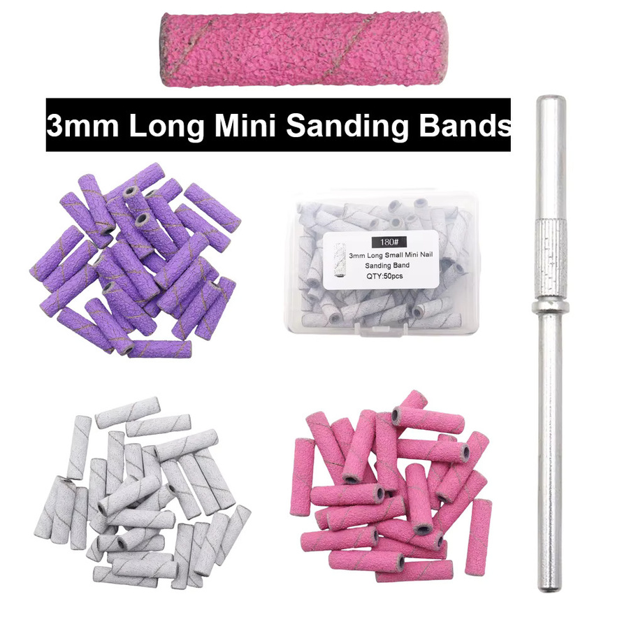 Easy Nail Mini-Schleifbänder, 50er-Packung, Weiß, Pink, Lila - Bild 1