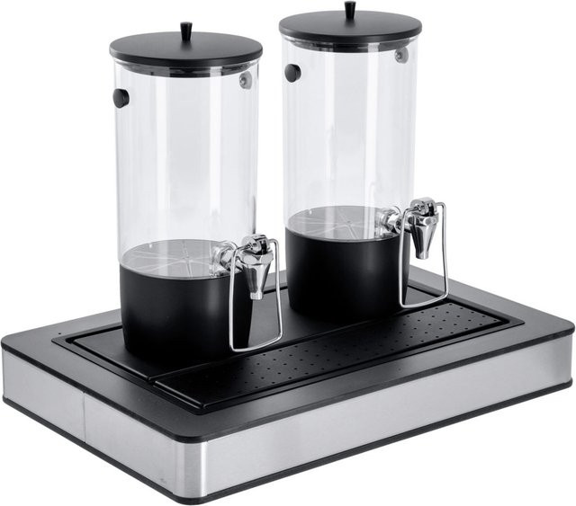 VEGA Saftspender doppelt mit Fundalen, GN 1/1, 2x 4l, anthrazit/transparent/schwarz, B: 42.5 cm, T: 63 cm, H: 50.5 cm - Bild 1