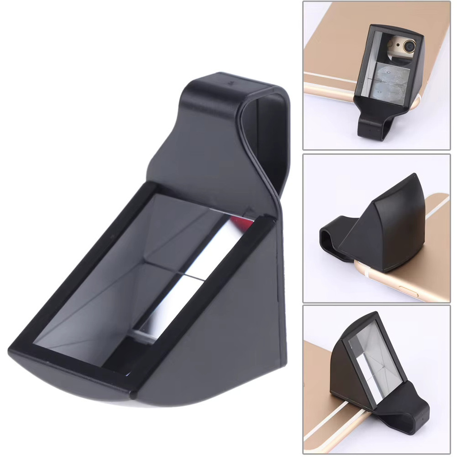 ALLOYSEED Universal-Clip 90-Grad-Periskop-Kameraobjektiv mit transparentem Glas für dein Smartphone in Schwarz - Bild 2