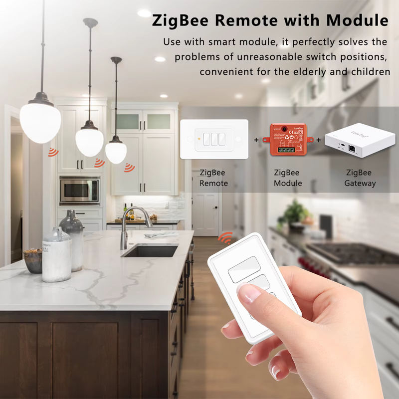 Tuya Smart Life ZigBee Mini Szenenschalter Fernbedienung 3 Gang mit 9 Steuermodi in Weiß für Home Assistant Google Alexa DIY Automatisierung - Bild 4