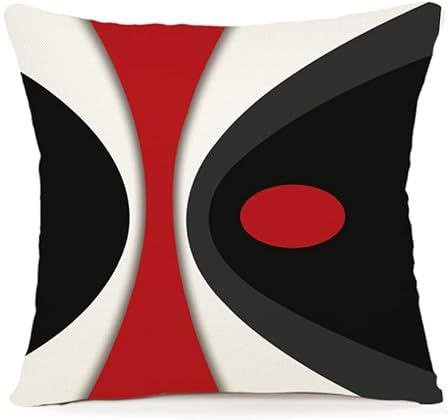 Dekorativer Kissenbezug von JMG Clothing mit geometrischem Aufdruck in Schwarz-Rot, B/H: 40 x 40 cm - Bild 1