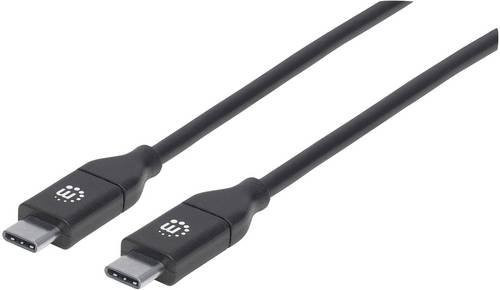Manhattan USB-C auf USB-C Kabel USB 2.0 in Schwarz, Länge: 2,00 m - Bild 1