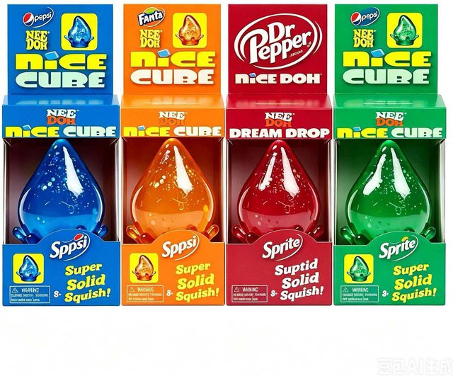 Dr Pepper NeeDoh Nice Cube Squishy, Knetwürfel, Fidget Cube - Bild 1