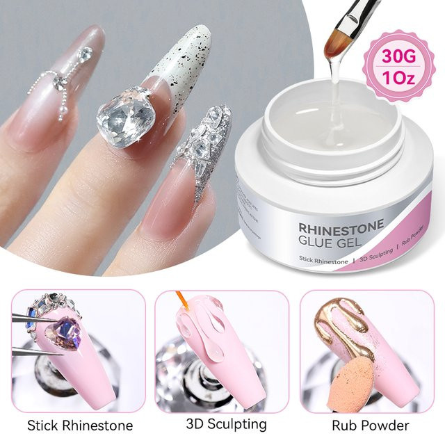 BORN PRETTY Strass Kleber Gel, 30g - Bild 1