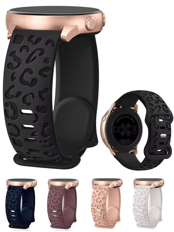 NEY Uhrenarmband Silikon, Schwarz, Unisex, 20/22 mm - Bild 3