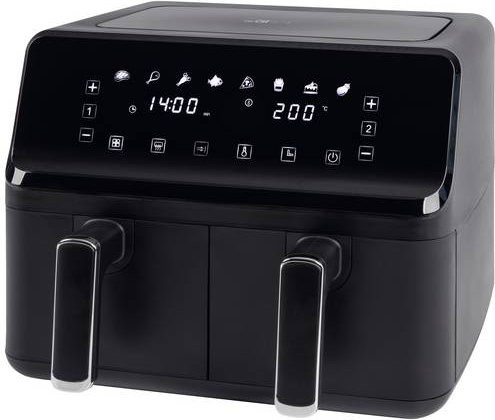 Clatronic FR 3804 H Doppel-Heißluft-Fritteuse Schwarz mit 2700W - Bild 2