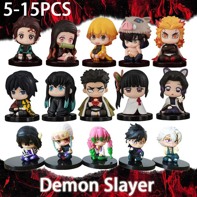 Bandai Demon Slayer Q Posket Figur, 5-teiliges Set, Kunststoff - Bild 1