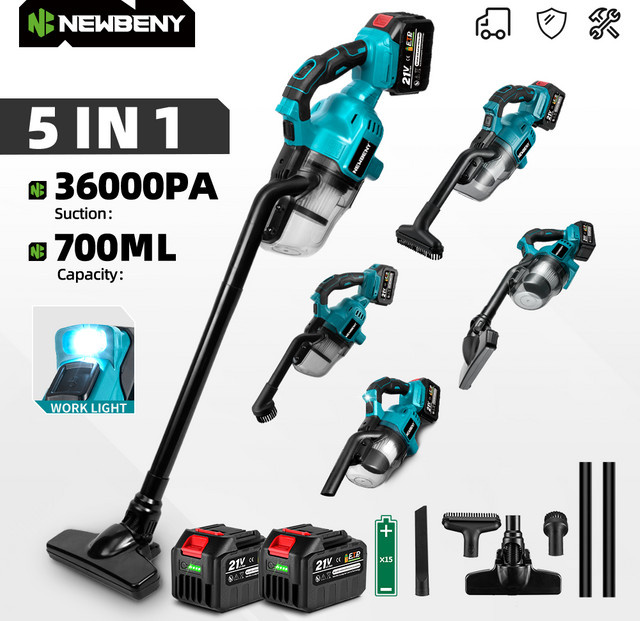 YOFIDRA Bürstenloser Akku-Staubsauger 1800W mit 30KPa Saugkraft und 1,5L Behälter für Makita 18V Akku - Bild 1