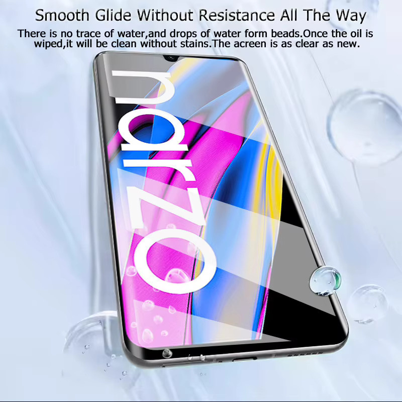 3er-Set gehärtetes Glas als Displayschutz für Realme Narzo 50A und Prime 50E, transparent, Fingerabdruck-Entsperrung kompatibel - Bild 2
