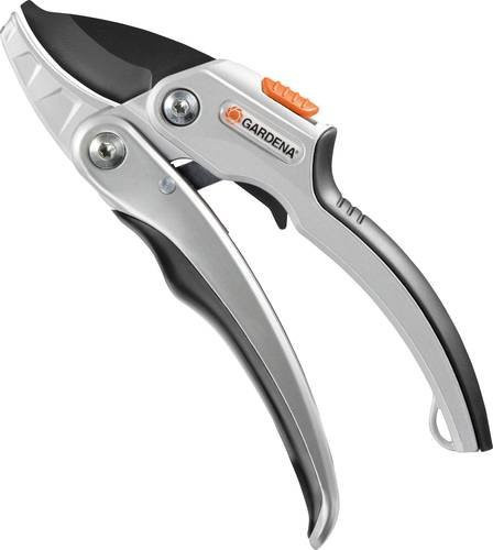 Gardena SmartCut Ratschenschere mit Amboss-Schnittmechanismus und ergonomischem Griff in Silber/Bunt - Bild 1