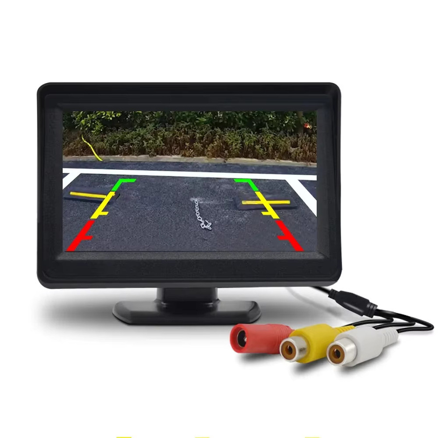 Rückfahrkamera mit 4,3/5 Zoll Auto-LCD-Monitor für Fahrzeuge und Vans inklusive Nachtsicht in Schwarz - Bild 6
