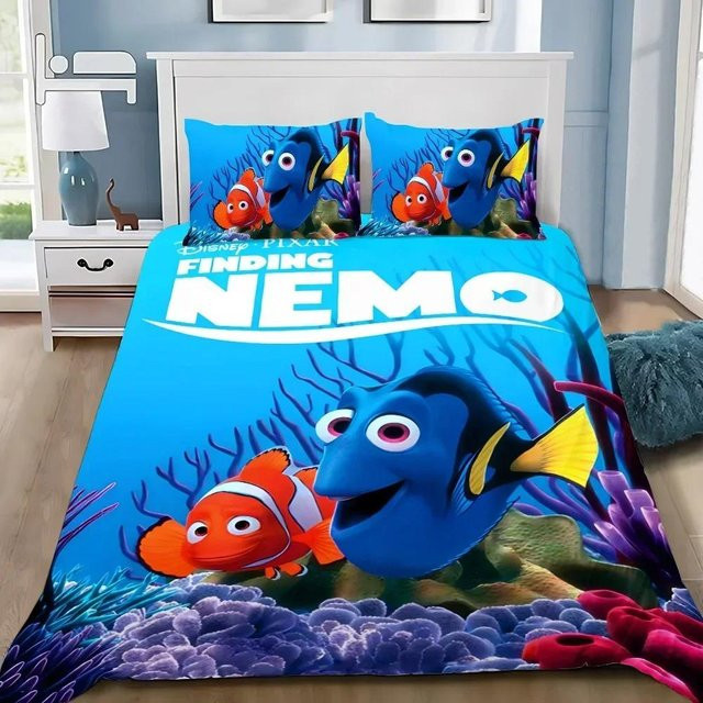 Bettwäscheset Findet Nemo von Lodestar mit Bettbezug und Kissenbezug in Blau, B/H: 135 x 200 cm - Bild 1