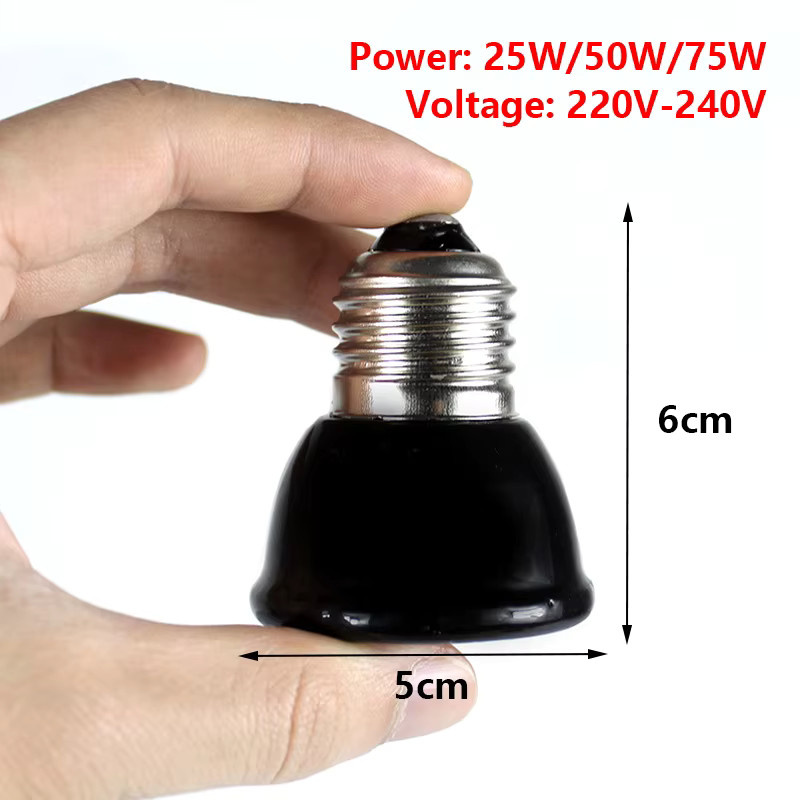 Findixpet Keramik-Wärmelampe Schwarz als Mini-Heizlampe für Reptilien, Hühner und Brüter - Bild 4