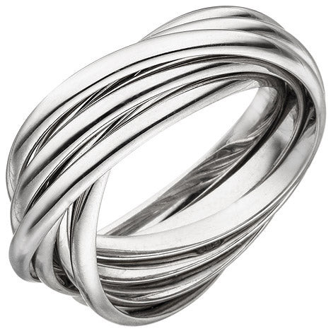 Colfem Ring verschlungen, 925 Sterling Silber, Damen, Ringgröße 54 - Bild 1