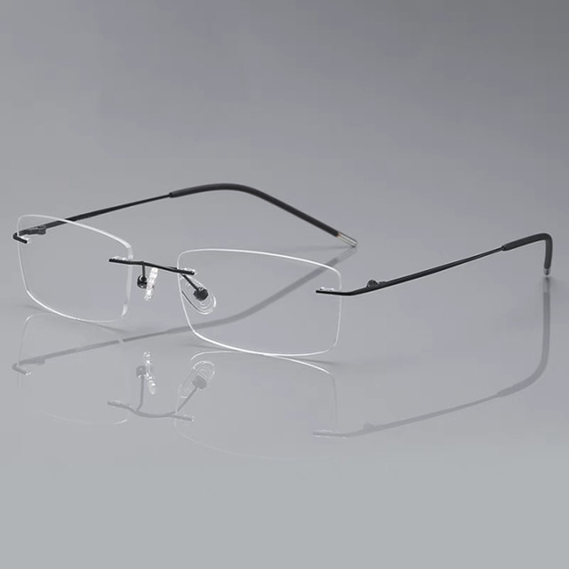 ONEVAN Lesebrille, randlos, Rechteck, Titan, Männer, Blaulichtfilter - Bild 1