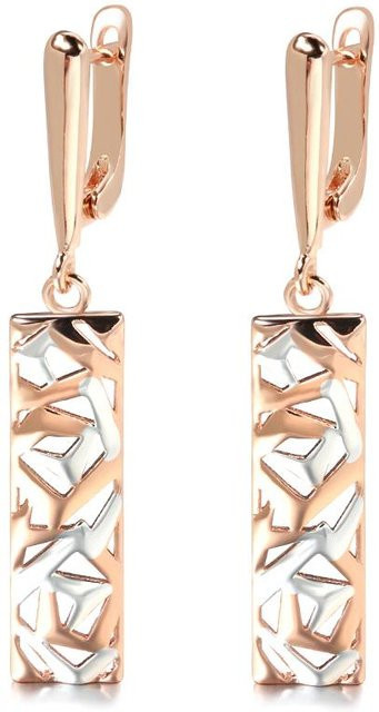 Hängeohrringe Kupfer, Roségold, Zirkonia, Damen, Boho - Bild 1