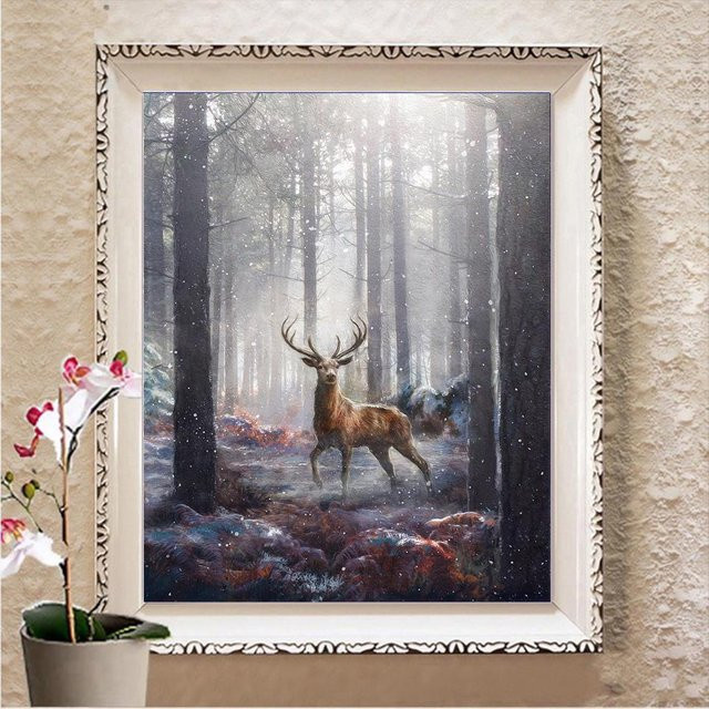 FIYO 5D Diamantgemälde zum Selbermachen, Modernes Kristallbild als Mosaik-Stickerei in Mehrfarbig, B/H: 20 x 30 cm - Bild 1