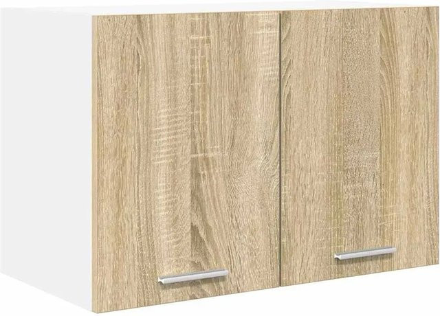 vidaXL Hängeschrank Riga mit Tür in Sonoma-Eiche und Weiß, B/T/H: 60 x 31 x 40 cm - Bild 1