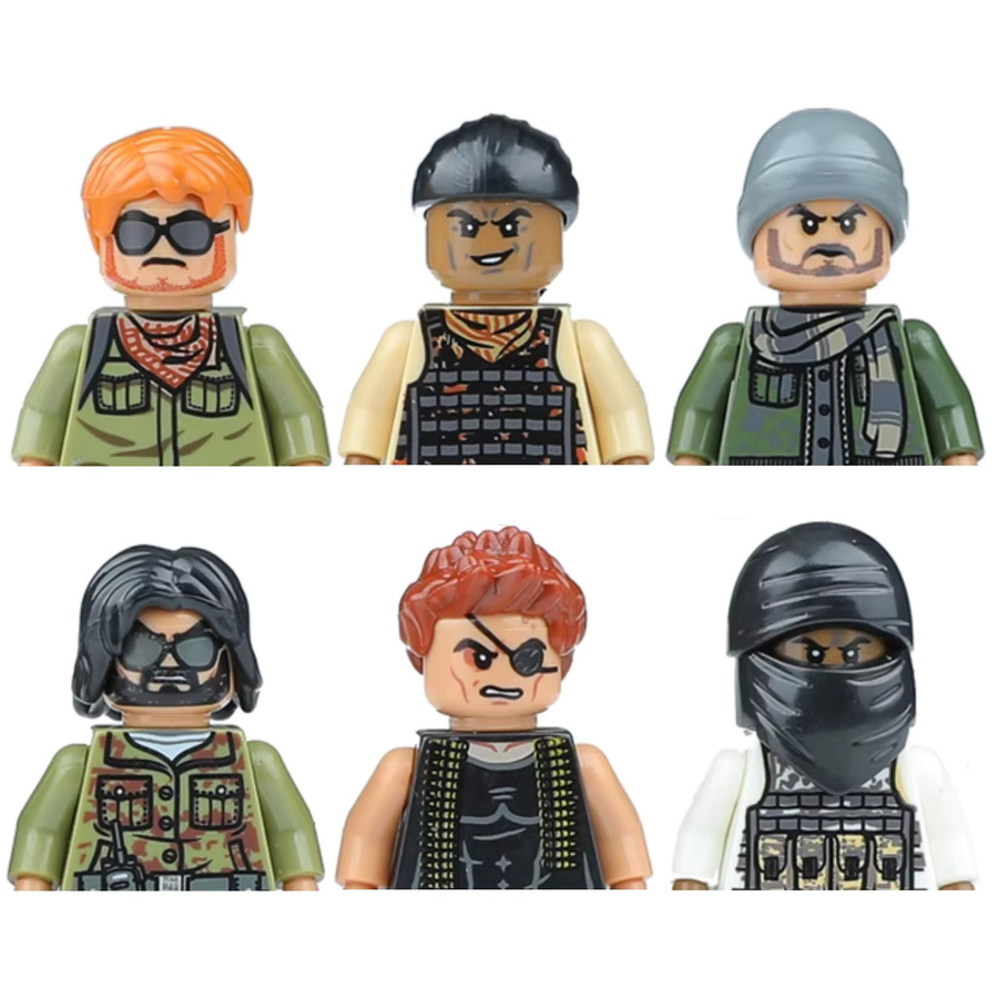 Hot Toys Militär Bandit Söldner Force Bausteine Swat Gangsta Mini Action Figur - Bild 1