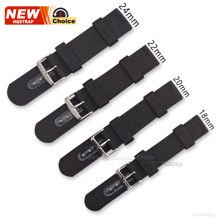HQstrap Uhrenarmband Nylon, Schwarz, Unisex - Bild 3
