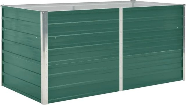 vidaXL Hochbeet aus verzinktem Stahl in Grün, B/T/H: 160 x 80 x 77 cm - Bild 1