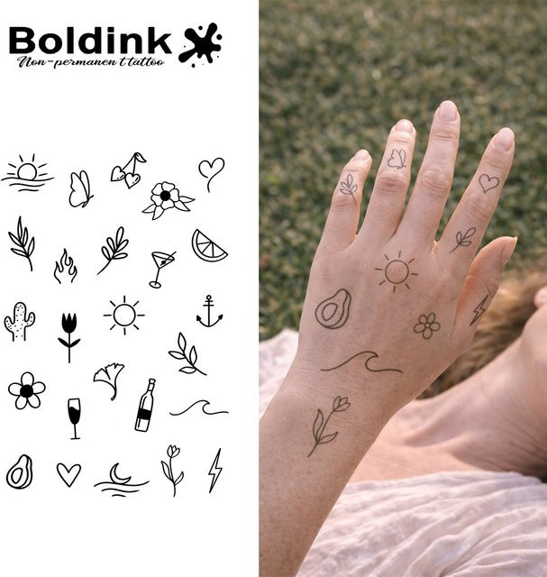 BOLDINK Fresh Summer Element Tattoo-Aufkleber, Unisex - Bild 1