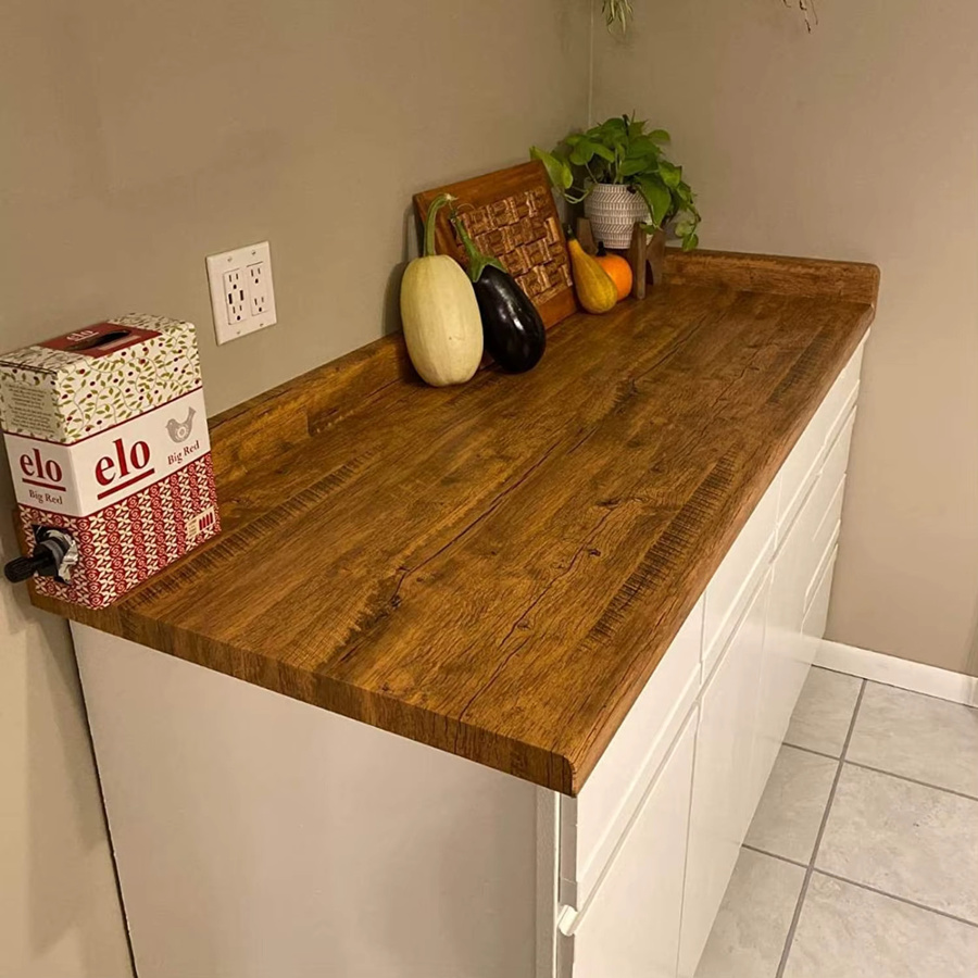 Selbstklebende Tapete mit Holzmaserung von Luck Amy in Braun, wasserfeste Vinyl-Möbelfolie im Rustic-Design für Schrank, Tisch und Heimdekoration - Bild 2