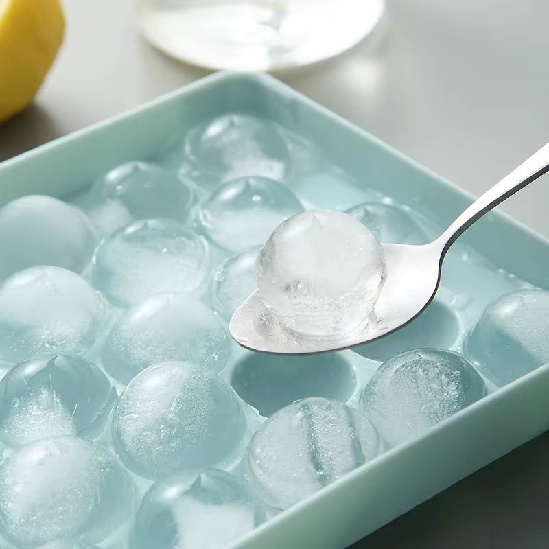 Eiswürfelform für Eisbällchen und Popsicles aus Silikon in Pink, rund, 10 Stück - Bild 2