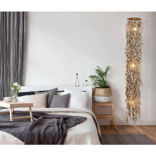 Näve Pendelleuchte Kokos in Beige aus Holz mit 3 E27 Fassungen, Durchmesser: 30 cm, Höhe: 180 cm - Bild 3