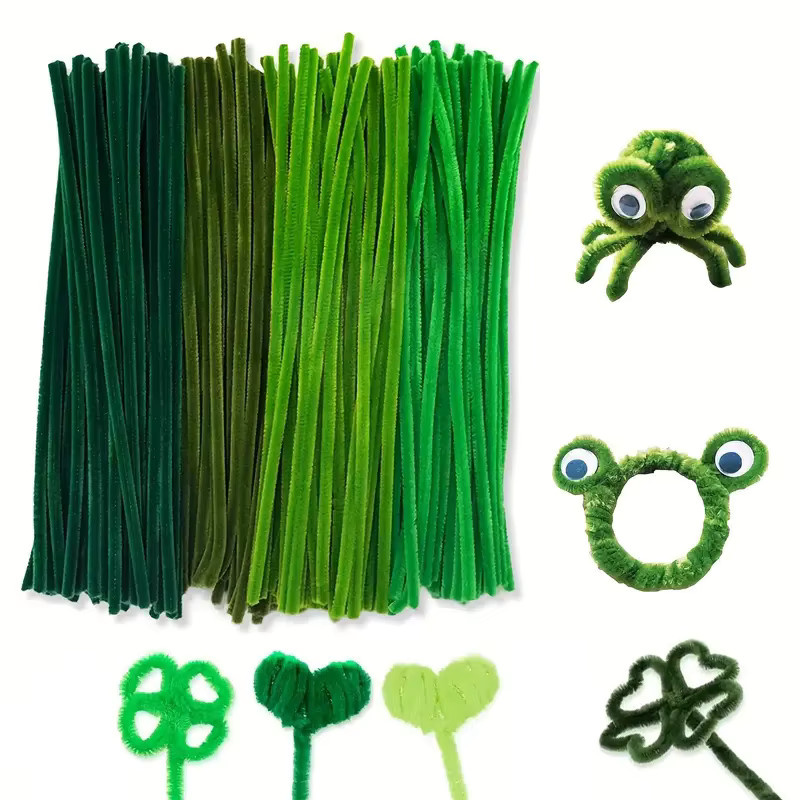 400 Stück Chenille-Pfeifenreiniger in 4 verschiedenen Farben für deine DIY-Bastelprojekte - Bild 1