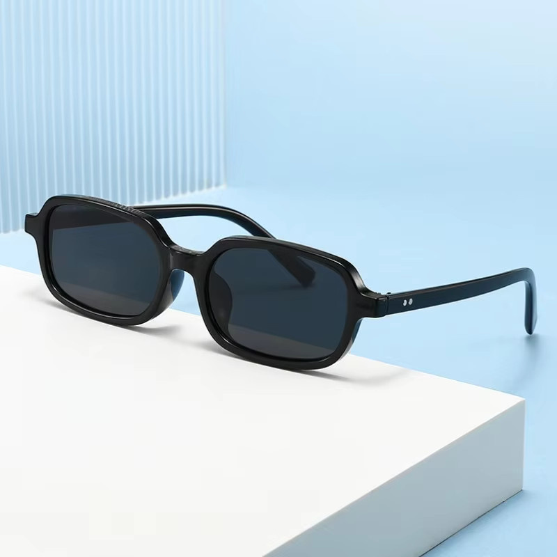 Samjune Sonnenbrille, rechteckig, Vollrand, Kunststoff, Schwarz, Unisex - Bild 2