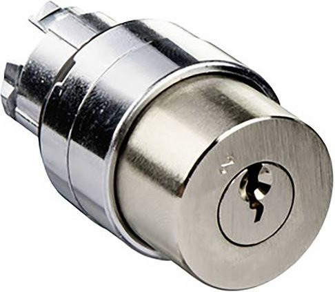 Schneider Electric ZB4BG2E2 Schlüsselschalter-Frontelement aus Metall in Schwarz und Silber - Bild 1