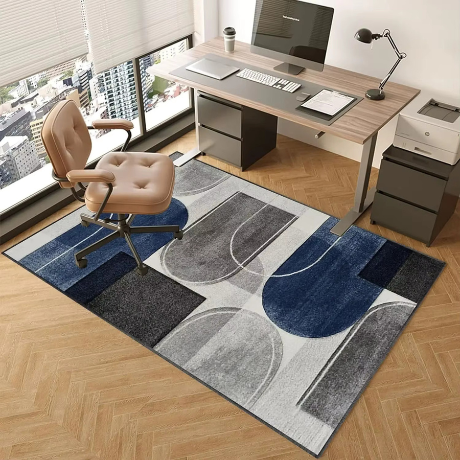 Rutschfeste Bodenmatte von VIKAMA im modernen geometrischen Design für Wohnzimmer, Schlafzimmer oder Arbeitszimmer - Bild 1