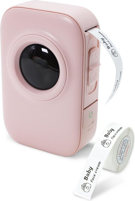 Honor Electronics D30 PRO Etikettendrucker Rosa – Kabelloser Bluetooth Thermodrucker für Smartphone und Tasche mit 203 DPI - Bild 1