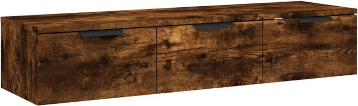 Wandschrank Vidaxl in Räuchereiche Braun aus Holzwerkstoff im Modern Industrial Stil, B/H/T: 102 x 30 x 20 cm - Bild 1