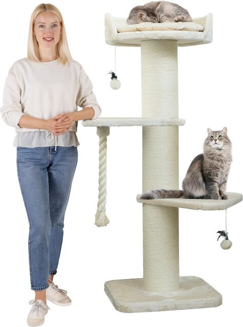Happypet Kratzbaum Freddy Stabil in Creme und Beige, Höhe: 150 cm - Bild 1