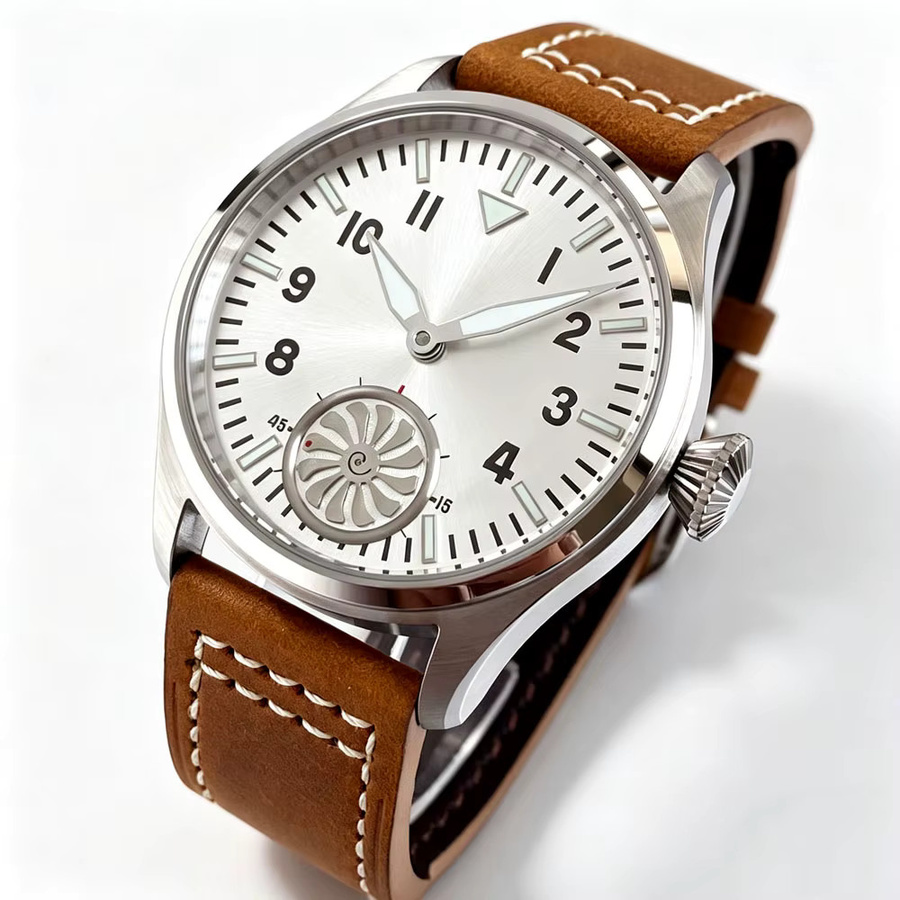 Tandorio Armbanduhr Automatik, Edelstahl, 42 mm, Herren, Schwarz, Silber - Bild 4