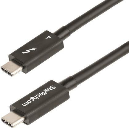 StarTech.com Thunderbolt 4 Kabel, 1m, 40Gbps, 100W Power Delivery, 4K/8K Video, USB-C, Schwarz - Bild 1