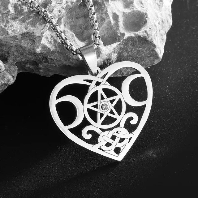 Rui Di Halskette Edelstahl, Blume des Lebens, Silber, Unisex - Bild 1