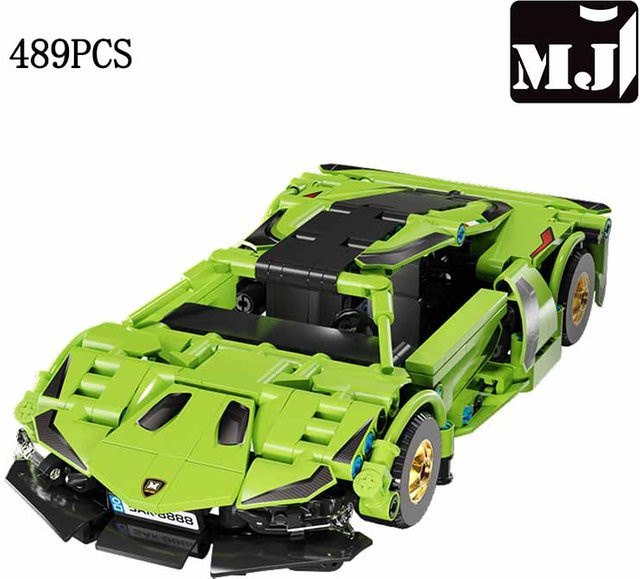 MJ BLOCK Technischer Rennwagen-Modellbausatz, Supercar-Bausteine - Bild 1
