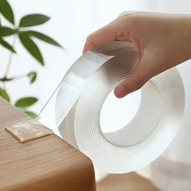 3M Nano doppelseitiges Klebeband transparent, wasserdichtes Monster-Klebeband für Haushaltsgeräte und Heimwerken, Länge: 5 m - Bild 1