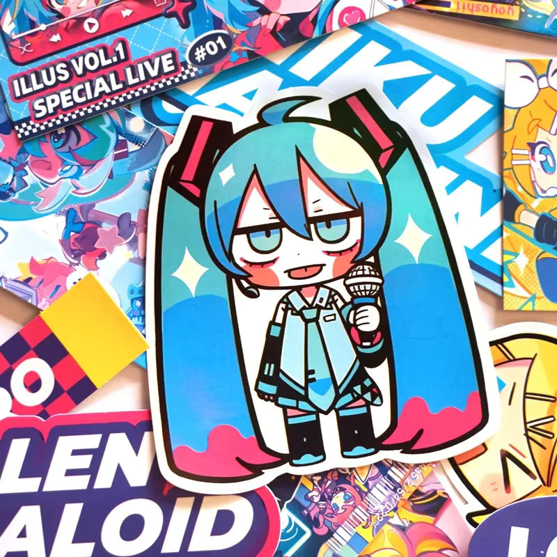 Bandai Vocaloid Hatsune Miku Kagamine Gemini Aufkleber, 34/50/60 Stück - Bild 2
